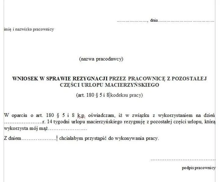 Nowe przepisy urlopu tacierzyńskiego