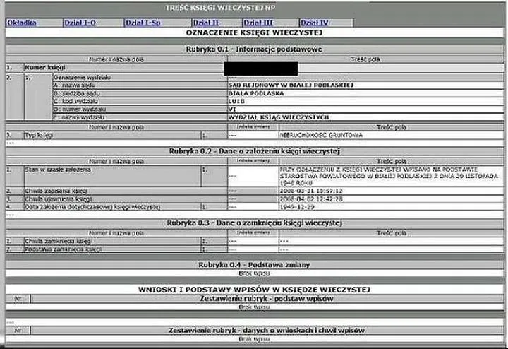 Opłaty sądowe księga wieczysta