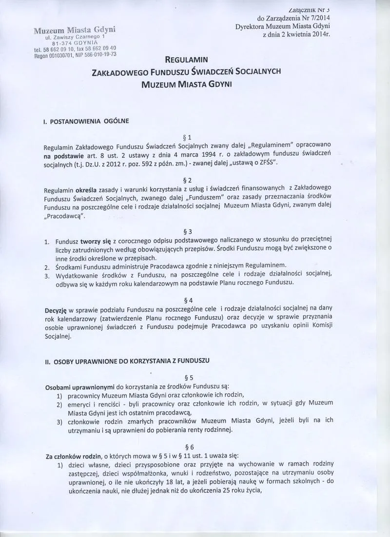 Procedura wprowadzania zmian w ZFŚS